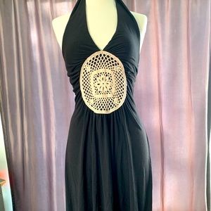 Black halter dress